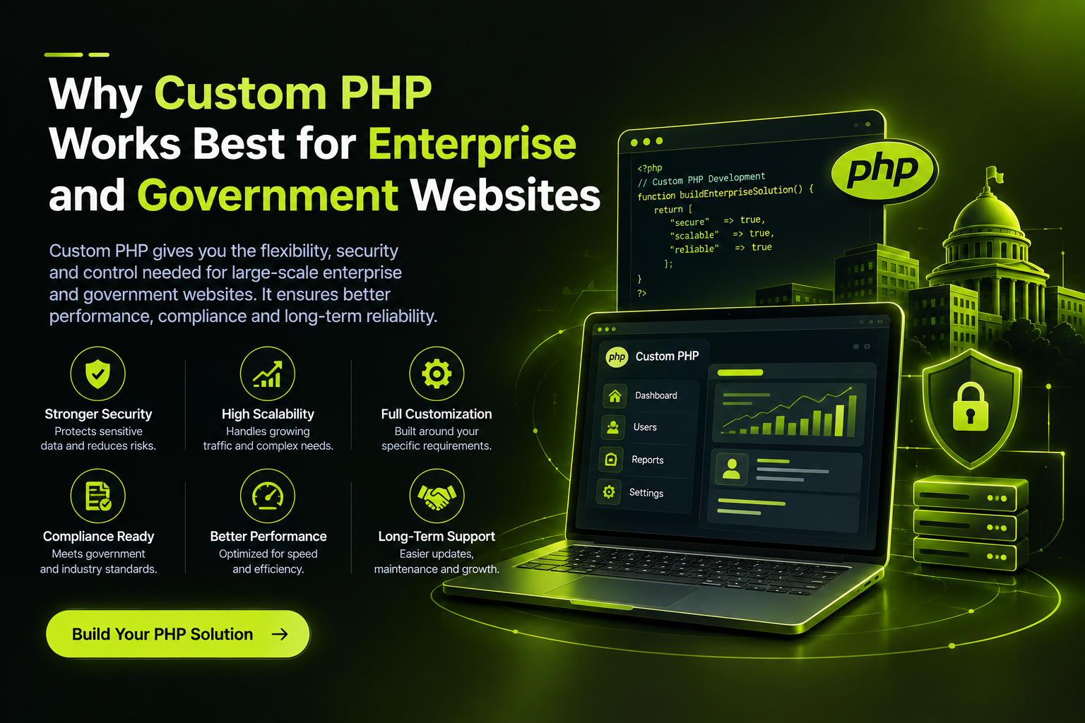 Why Custom PHP Works Best for Enterprise and Government Websites