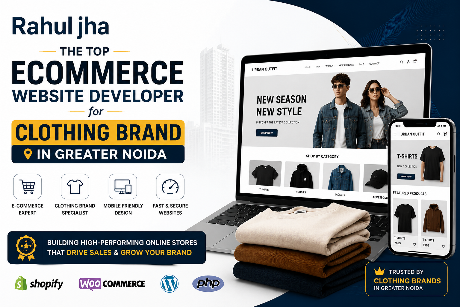 Top ecommerce website developer for clothing brand in greater noida